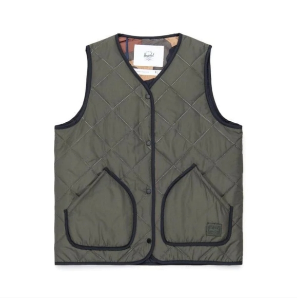 HERSCHEL Sonic Quilted Vest - Dark Olive (M) - Picture 6 of 9